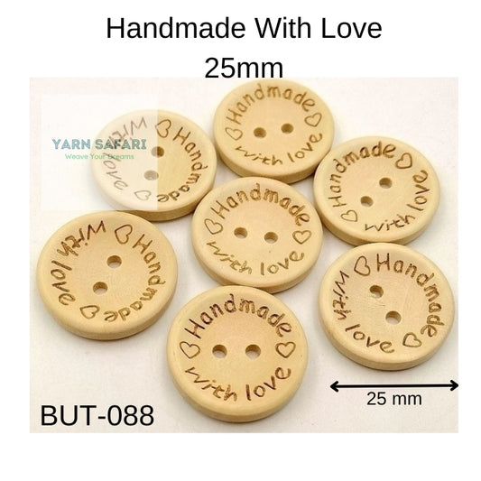 Wood Buttons 15mm or 25mm